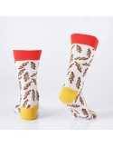 Cremefarbene Herrensocken mit Blitzen SM13 – Online-Shop – Boutique